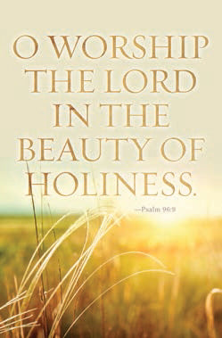 Bulletin-O Worship The Lord (Psalm 96:9 KJV) (Pack Of 100) (Pkg-100)