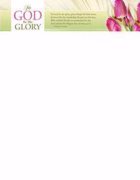 Letterhead-To God Be The Glory (Easter) (Pack Of 100) (Pkg-100)