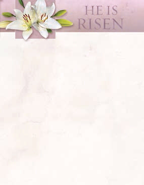 Letterhead-Easter-He Is Not Here, For He Is Risen (Matthew 28:5-6 KJV) (Pack Of 100) (Pkg-100)