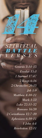 Bookmark-14 Spiritual Battle Verses (Pack Of 25) (Pkg-25)