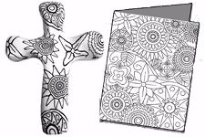 Color Me Comforting Clay Cross w/Greeting Card-Botanical (5.5")