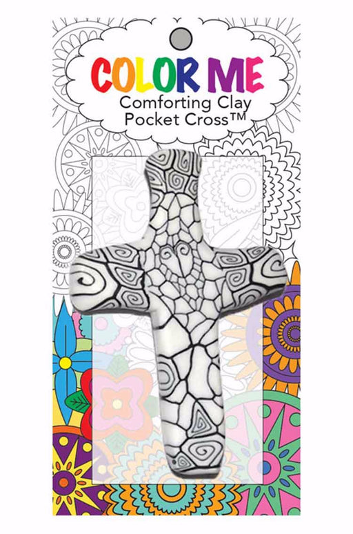 Color Me Comforting Clay Pocket Cross-Tiffany (3")