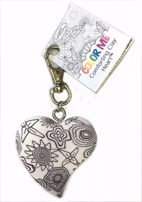Clip-Color Me Comforting Clay Heart-Botanical (3")