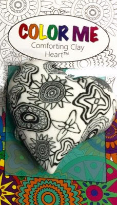 Color Me Comforting Clay Pocket Heart-Botanical