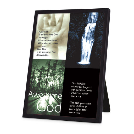 Framed Print-Awesome God (Psalm 145:4) (5 X 7)-Metal (#21101)