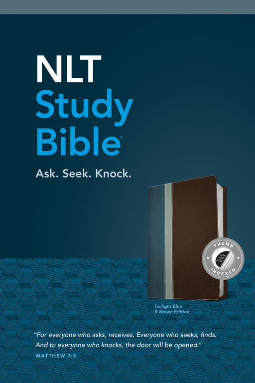 NLT2 Study Bible-Twilight Blue/Brown TuTone Indexed