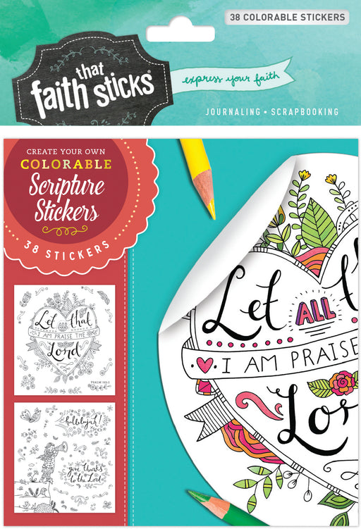 Sticker-Psalm 103:2 Colorable Stickers (Faith That Sticks)
