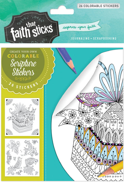 Sticker-Psalm 16:11 Colorable Stickers (Faith That Sticks)