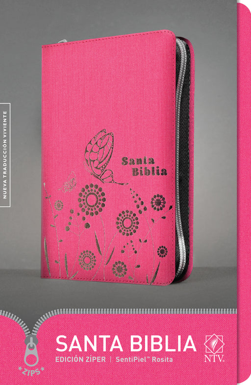 Span-NTV Bible-Fuchsia/Nature Design Leatherlike W/Zipper