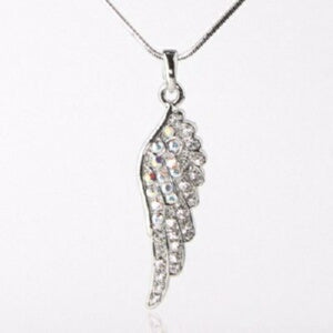 Eden Merry-Crystal Angel Wing (18") Necklace