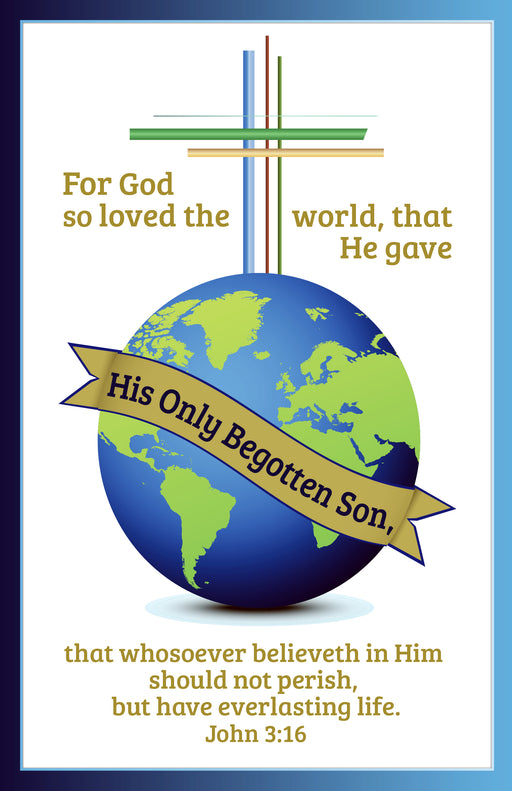 Bulletin-John 3:16 World (Pk/100)