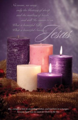 Bulletin-Advent Week 2: What A Beautiful Savior...Jesus (Luke 2:7) (Pack Of 100) (Pkg-100)