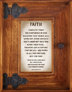Framed Art-Faith/Lovelea Down Home (7" x 9")