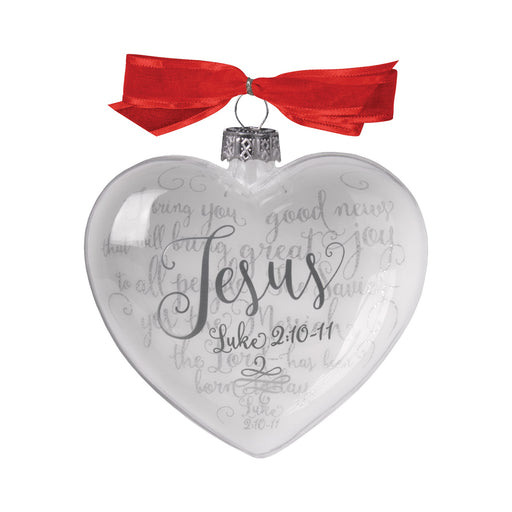 Ornament-Heart: Reflecting God's Love: Jesus (#12571) (OS FOR SEASON)