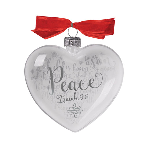 Ornament-Heart: Reflecting God's Love-Peace (#12574)