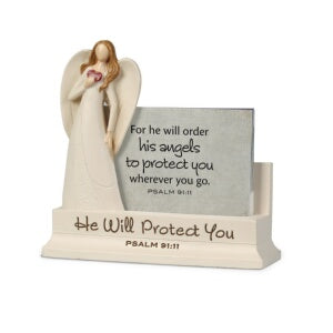 Scripture Holder-He Will Protect You (#30020)