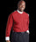 Clerical Shirt-Long Sleeve Banded Collar & French Cuff-17.5x34/35-Red