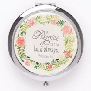 Compact-Watercolor-Rejoice In The Lord Always w/2