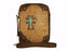 Fashion Bible Cover-Tan w/Cross (Psalm 31:24)