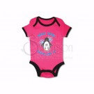 Onesie-Penguin: Stay Cool. God's Got It-Pink/Black-6 Mo