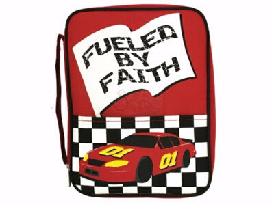 Bible Cover-Youth-Race Car Fueled By Faith-Medium