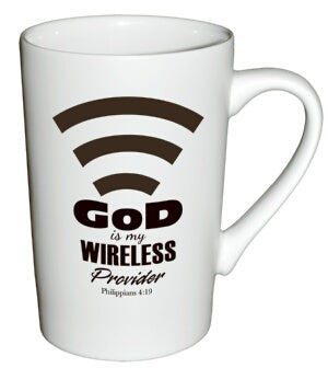 Mug-White Matte-God Is My Wireless Provider