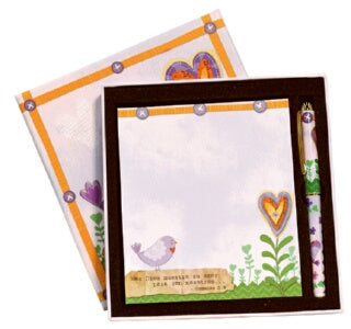 Square Box Pad Pen Set-God's Love (#24304)-Spanish