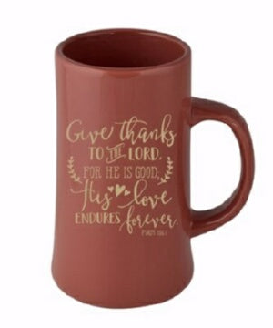 Mug-Give Thanks To The Lord For He Is Good-13 oz (