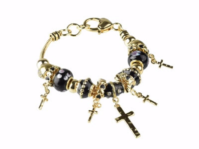 Eden Merry-5 Crosses Bangle-8" Bracelet