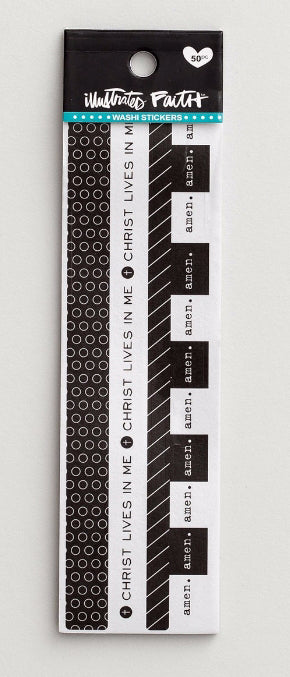 Bible Journaling-Washi Stickers-Black & White (8 Sheets/50 Pieces)
