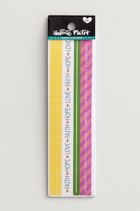 Bible Journaling-Washi Stickers-Colorful (8 Sheets/50 Pieces)