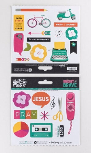 Bible Journaling-Cardstock Stickers-Bright & Brave