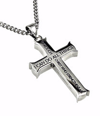 Necklace-Iron Cross-Strength (Mens)-20" Chain