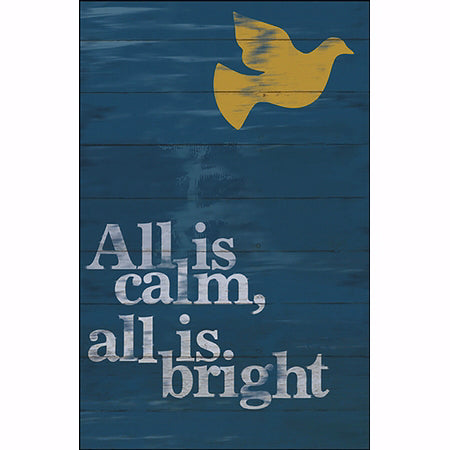 Bulletin-Rustic Star: All Is Calm All Is Bright (Christmas) (Pack Of 50) (Pkg-50)