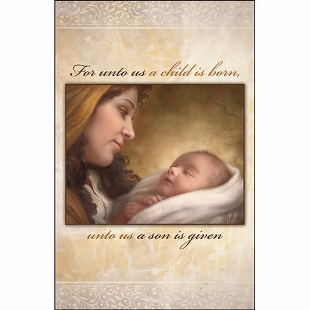 Bulletin-For Unto Us A Child Is Born/Baby Jesus (Christmas) (Pack Of 50) (Pkg-50)