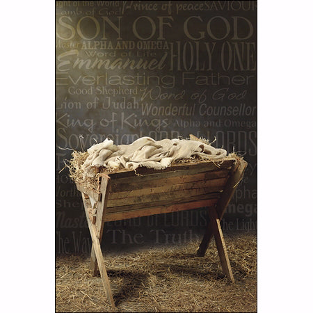 Bulletin-Names Of Jesus/Manger (Christmas) (Pack Of 100) (Pkg-100)