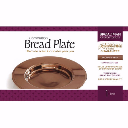 Communion-RemembranceWare-Bronze Bread Plate-Non-Stacking (Stainless Steel)