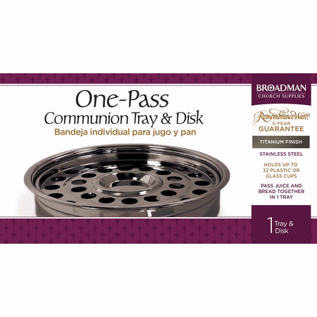 Communion-RemembranceWare-Titanium One-Pass Tray And Disc (Stainless Steel)