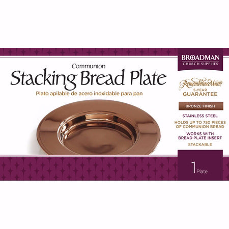 Communion-RemembranceWare-Bronze Stacking Bread Plate (Stainless Steel)
