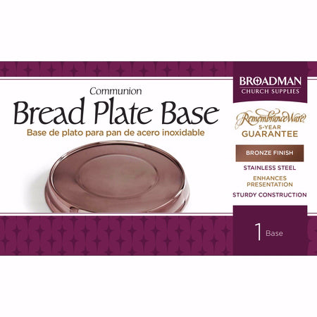 Communion-RemembranceWare-Bronze Stacking Bread Plate Base (Stainless Steel)