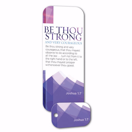 Truth Tag-Be Thou Strong And Very Courageous-Key Tag & Bookmark (Joshua 1:7)