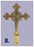 Flag Pole Ornament-Gold Aluminum Catholic Cross-8" Indoor