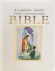 Catholic Child's First Communion Boy's Bible (Traditions Edition)-White Hardcover
