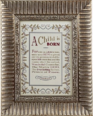 A Child Is Born-Holds 5 x 7 Photo (8" x 10") Frame