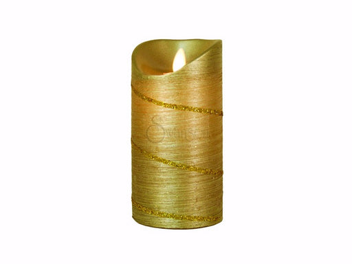 Candle-Flameless-LED-Special Occasion w/Timer-Gold (5.75")