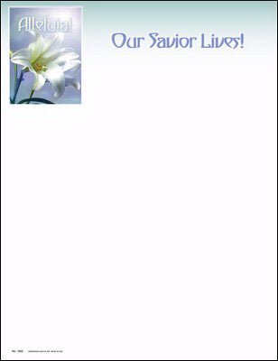 Letterhead-Alleluia! Our Savior Lives! (Easter) (Pack Of 100) (Pkg-100)