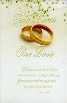 Bulletin-Two Lives One Love (1 Corinthians 13:7) (Pack Of 100) (Pkg-100)