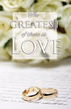 Bulletin-Greatest Of These Is Love (Matthew 25:11) (Pack Of 100) (Pkg-100)