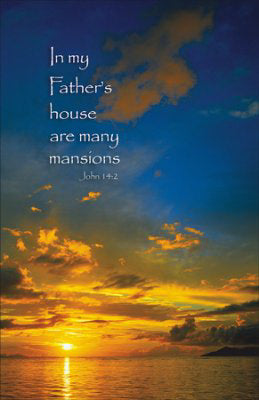 Bulletin-In My House Are Many Mansions (John 14:2) (Pack Of 100) (Pkg-100)