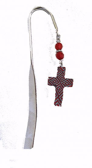 Bookmark-Comforting Clay Cross-Team Colors Red/Silver